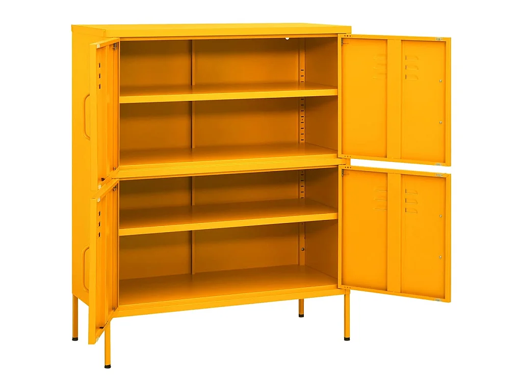 Armoire de rangement Jaune moutarde 80x35x101,5 cm Acier