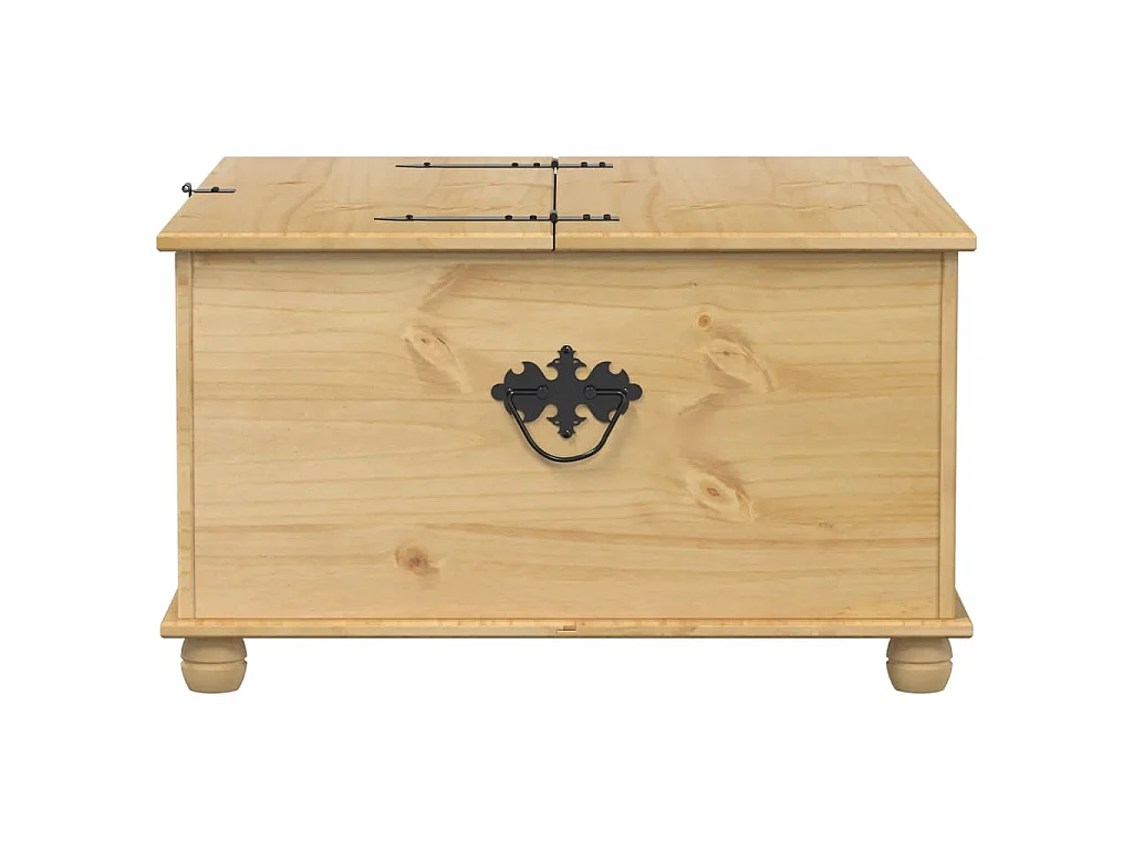 Boîte de rangement Corona 90x78x45 cm bois de pin massif