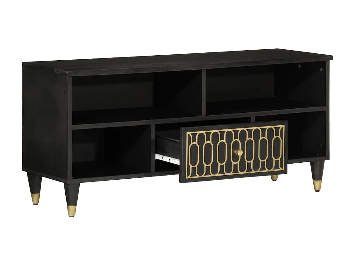 Mobile Porta TV 100x33x46 cm in Legno Massello di Mango