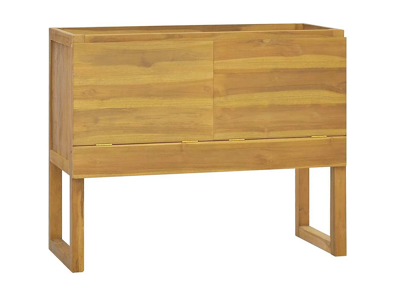 Badschrank 90x40x75,5 cm Massivholz Teak