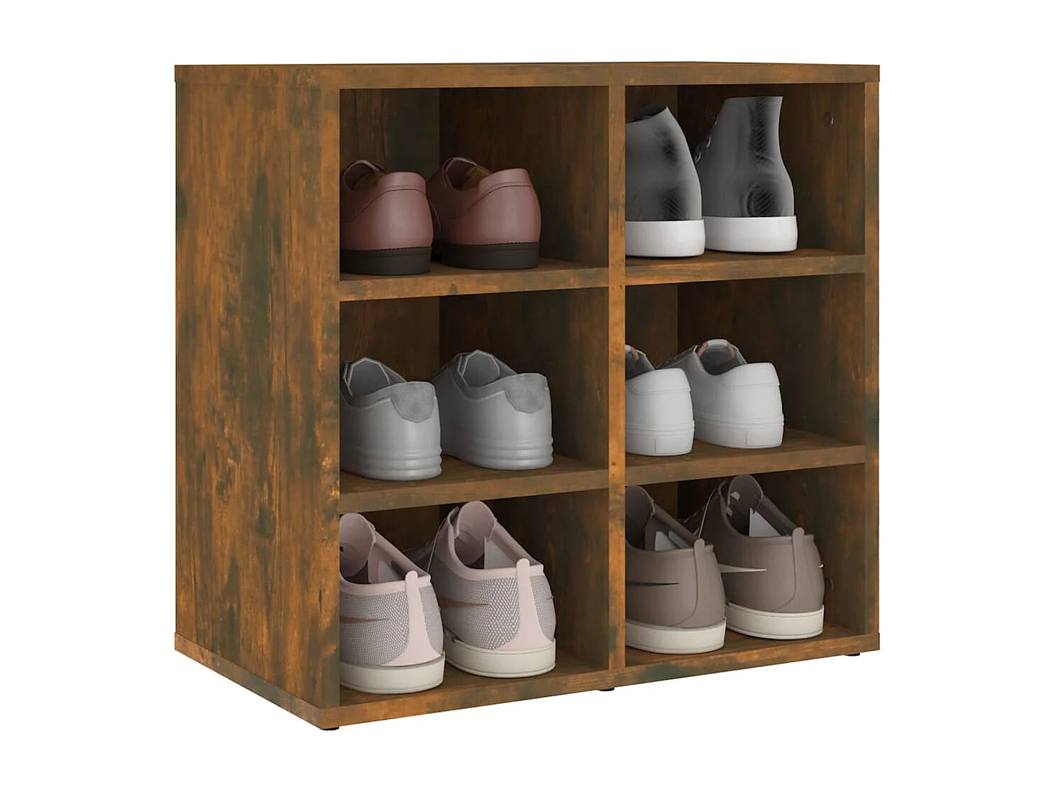 Armoires à chaussures 2 pcs Chêne fumé 52,5x30x50 cm