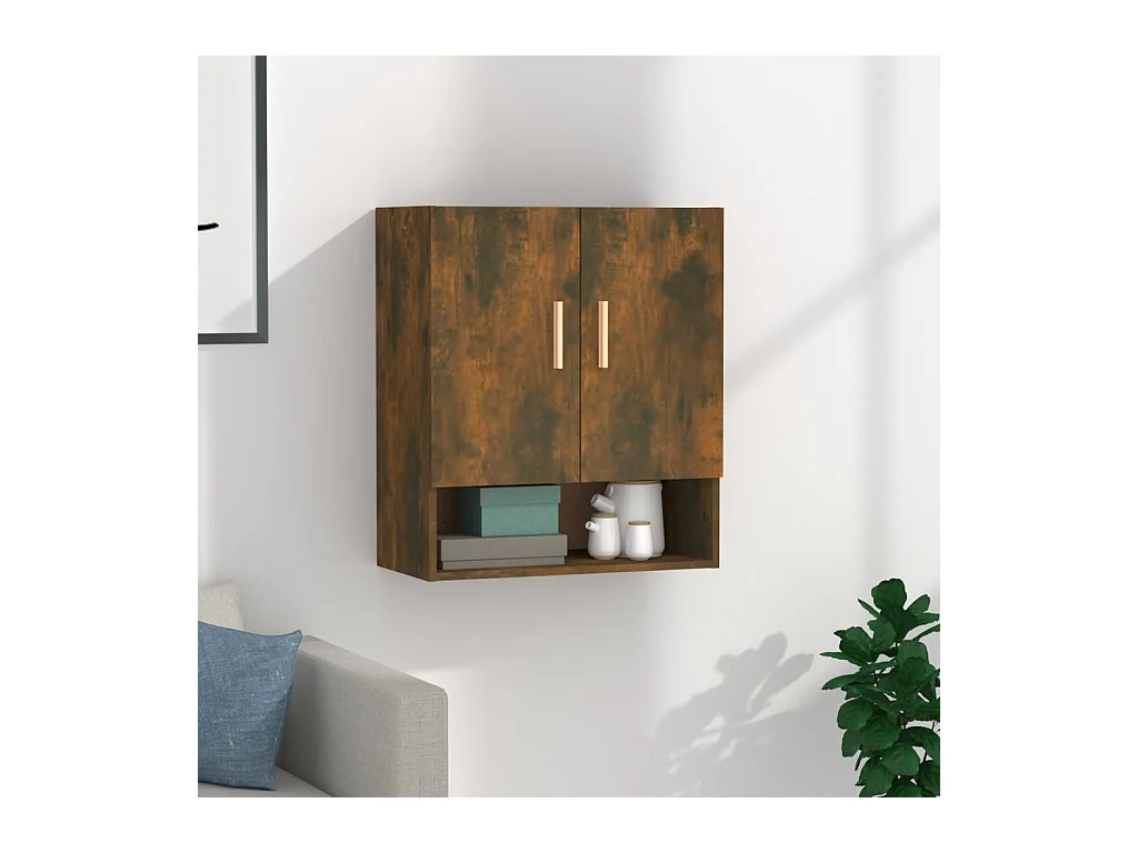 Armoire murale Chêne fumé 60x31x70 cm Bois d'ingénierie
