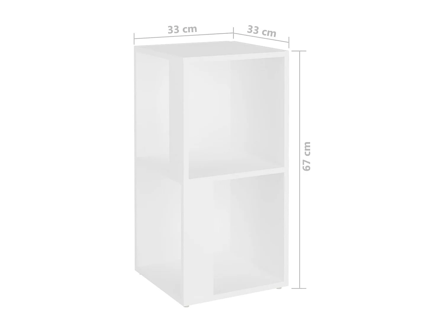 Armoire d'angle Blanc 33x33x67 cm Bois d'ingénierie