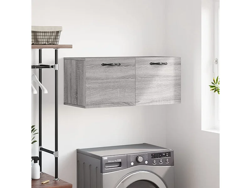 Wandschrank Grau Sonoma 80x36,5x35 cm Holzwerkstoff