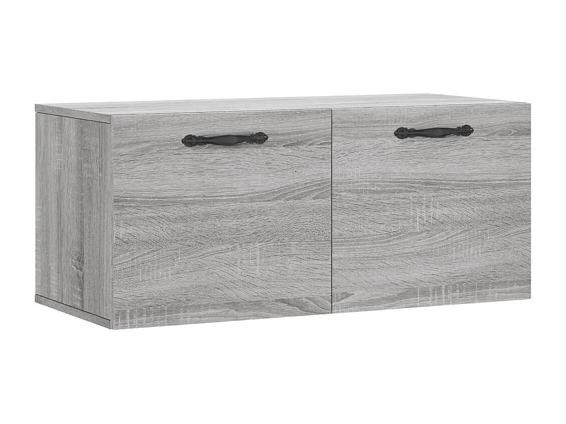 Mobile a Parete Grigio Sonoma 80x36,5x35cm in Legno Multistrato