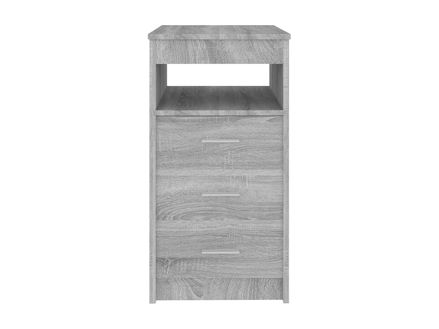 Ladekast 40x50x76 cm bewerkt hout grijs sonoma eikenkleurig