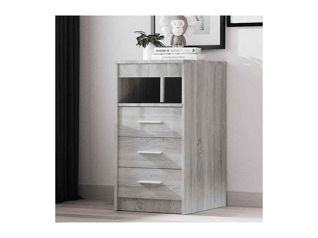 Cassettiera Grigio Sonoma 40x50x76 cm in Legno Multistrato
