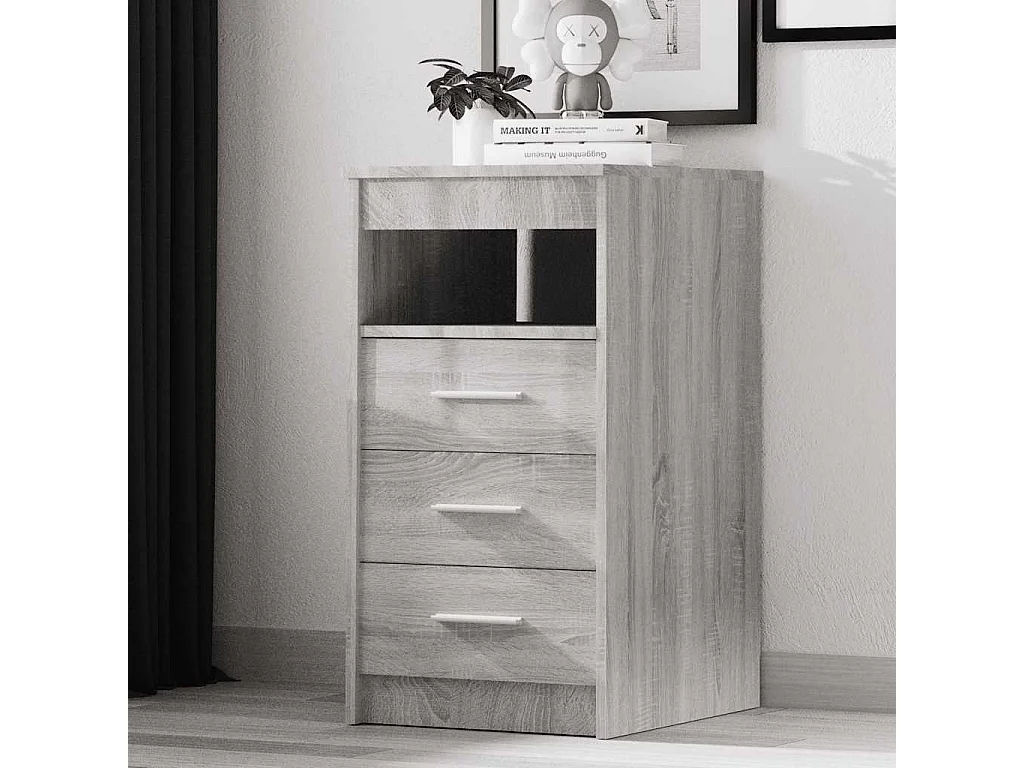 Armoire à tiroirs Sonoma gris 40x50x76 cm Bois d'ingénierie