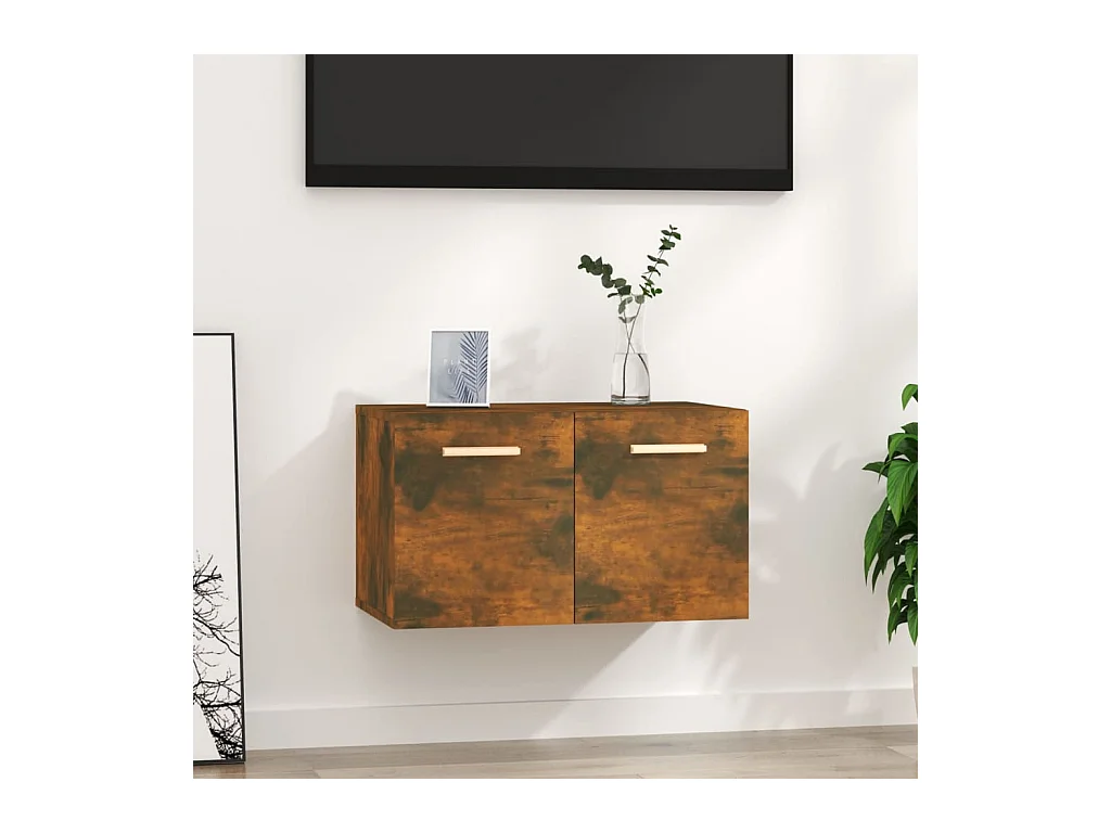 Armoire murale Chêne fumé 60x36,5x35 cm Bois d'ingénierie