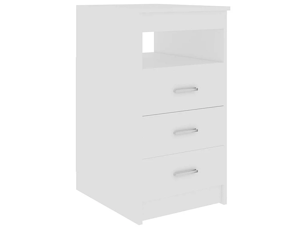 Sideboard mit Schubladen Weiß 40x50x76 cm Holzwerkstoff