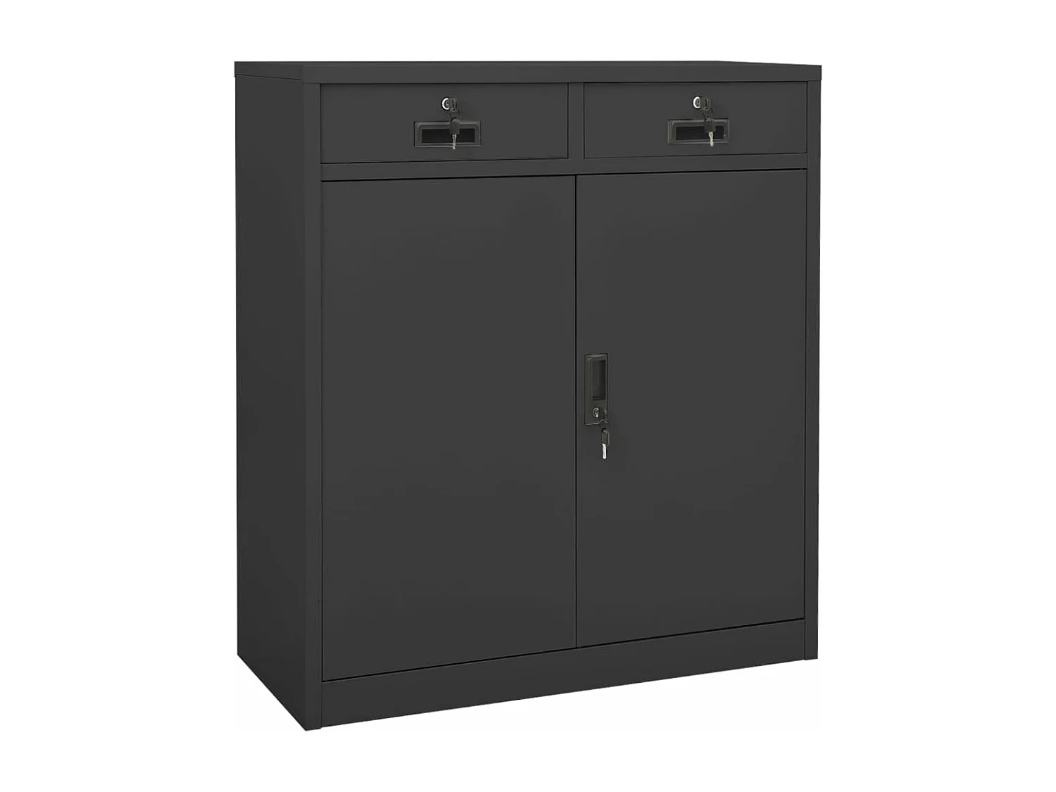 Armoire de bureau et jardinière Anthracite 90x40x125 cm Acier
