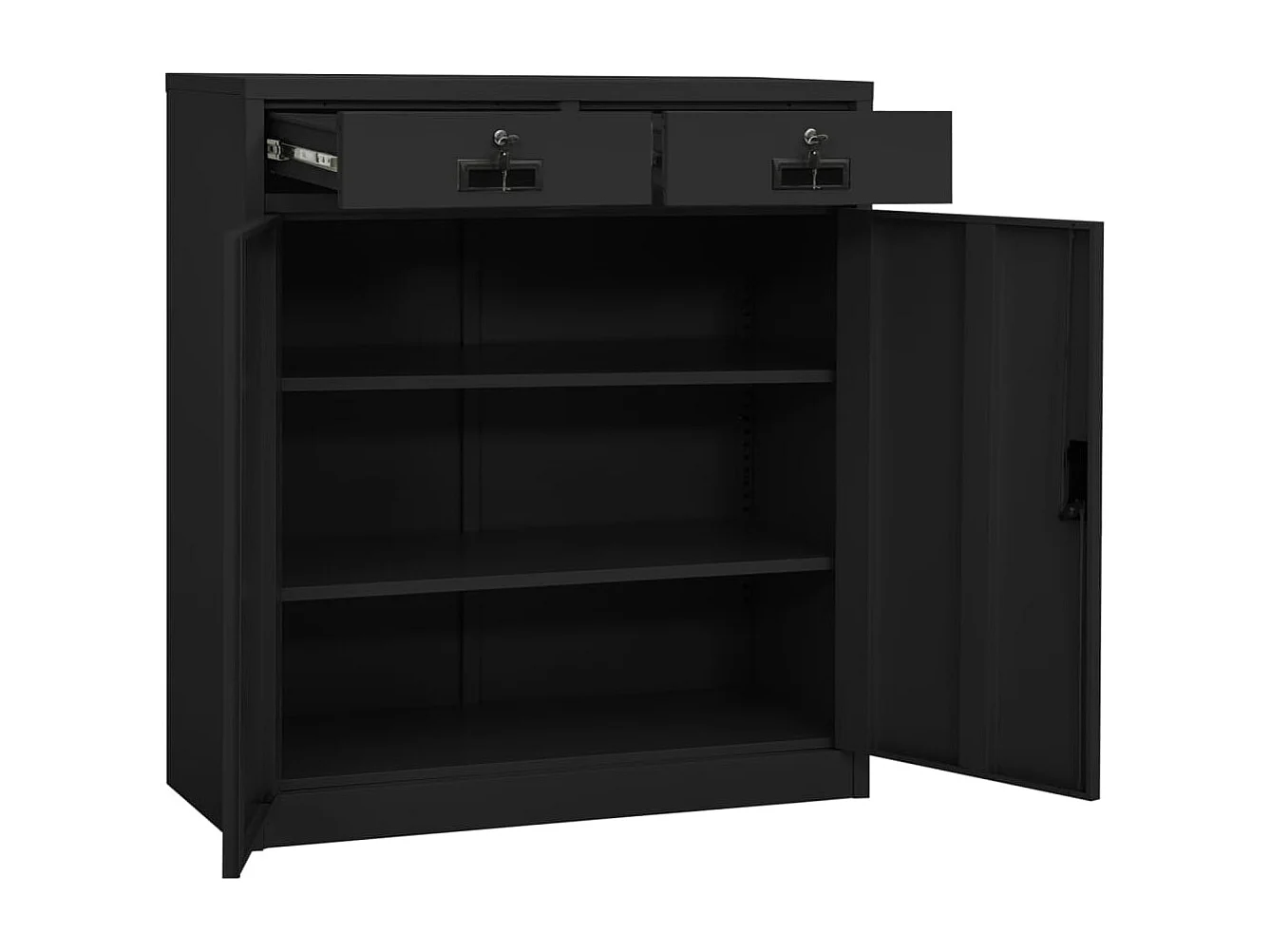 Armoire de bureau et jardinière Anthracite 90x40x125 cm Acier