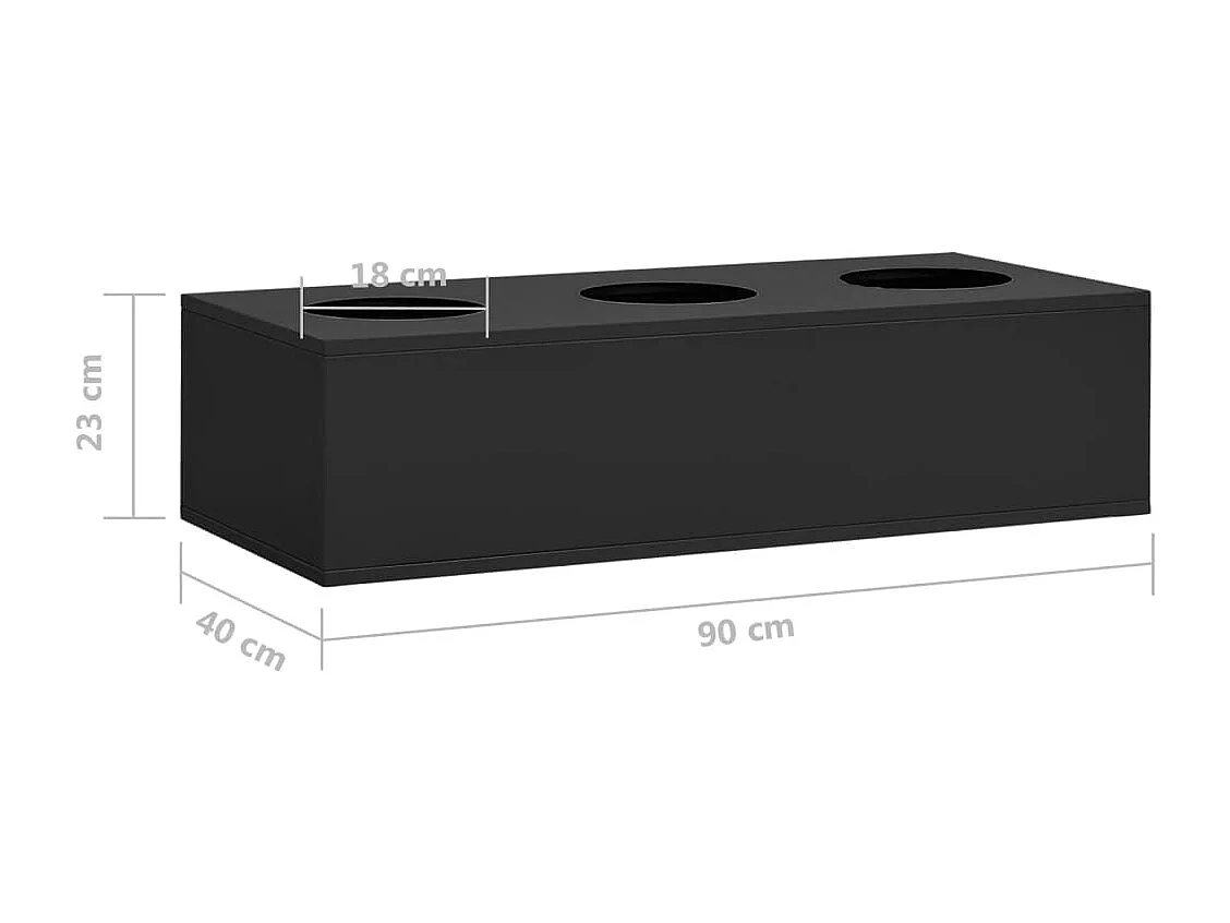 Armoire de bureau et jardinière Anthracite 90x40x125 cm Acier