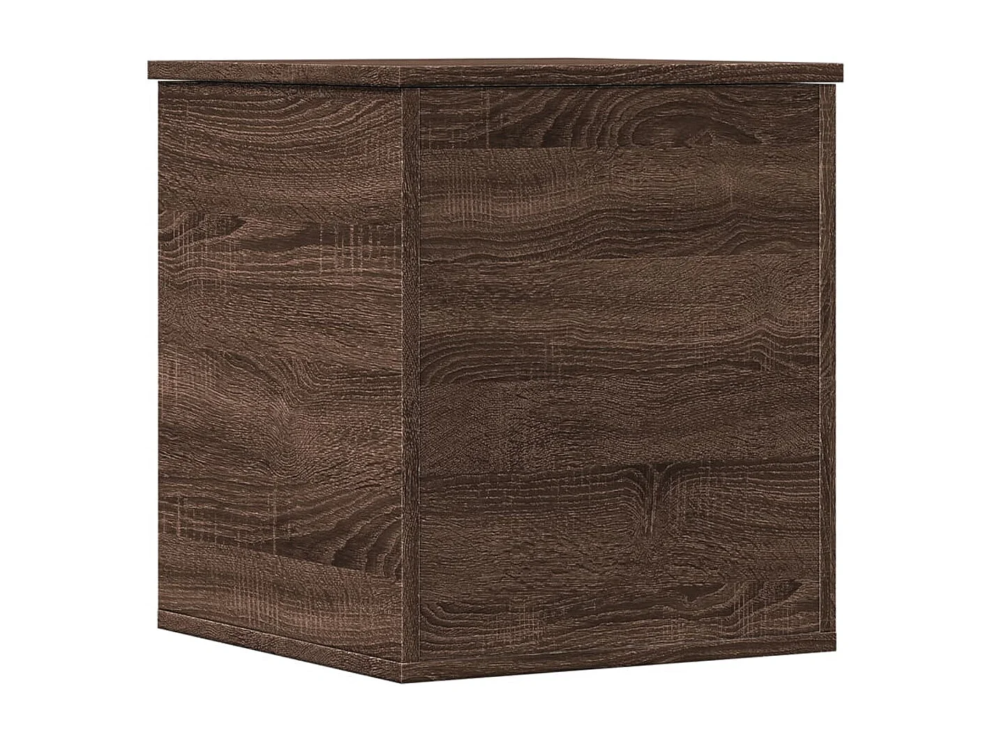 Caixa de arrumação 40x42x46 cm deriv. madeira carvalho castanho