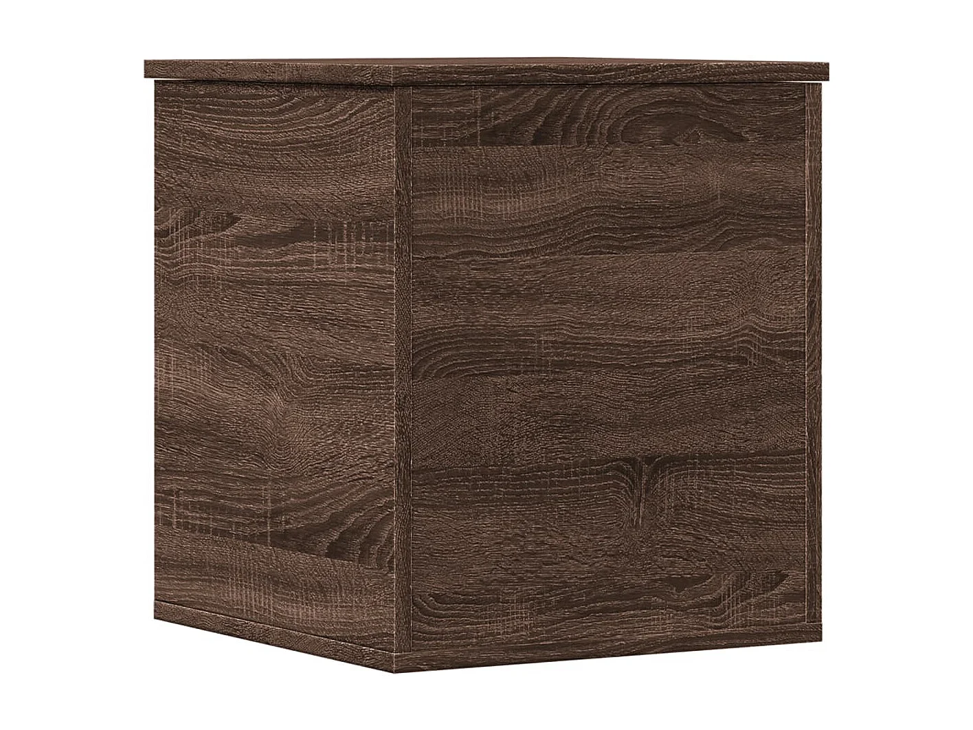 Caixa de arrumação 40x42x46 cm deriv. madeira carvalho castanho