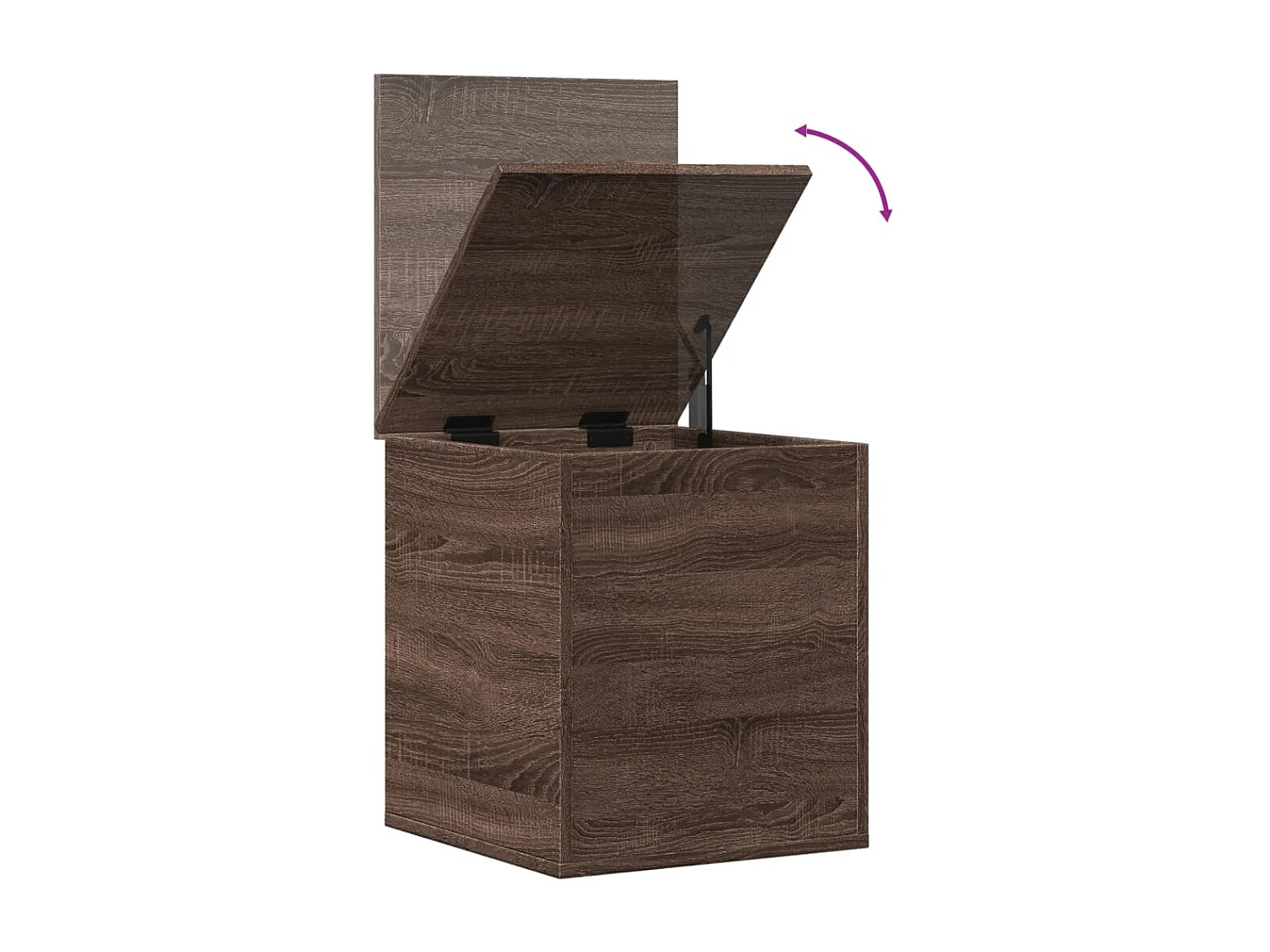 Caixa de arrumação 40x42x46 cm deriv. madeira carvalho castanho