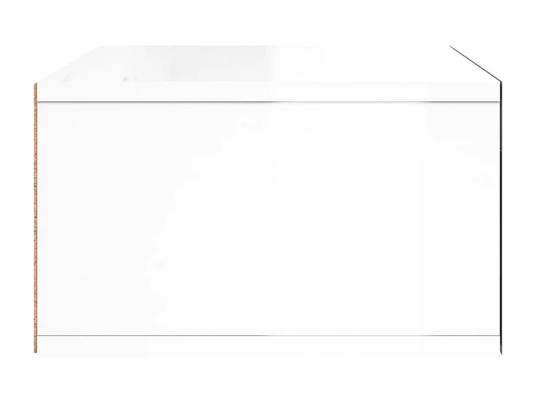 Mesas de cabeceira parede 35x35x20 cm branco brilhante