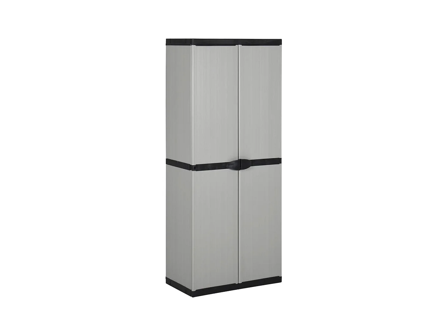 Armoire de rangement de jardin 3 étagères Gris/noir 68x40x168cm