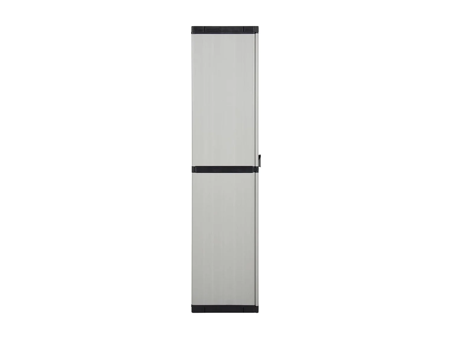 Armoire de rangement de jardin 3 étagères Gris/noir 68x40x168cm