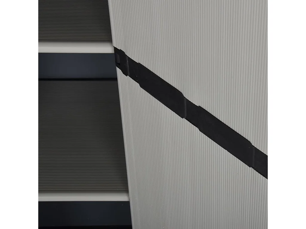 Armoire de rangement de jardin 3 étagères Gris/noir 68x40x168cm