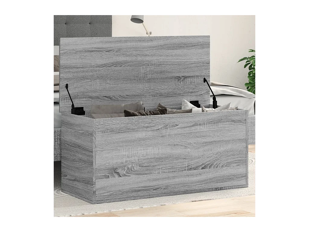 Contenitore Grigio Sonoma 100x42x46 cm Legno Multistrato