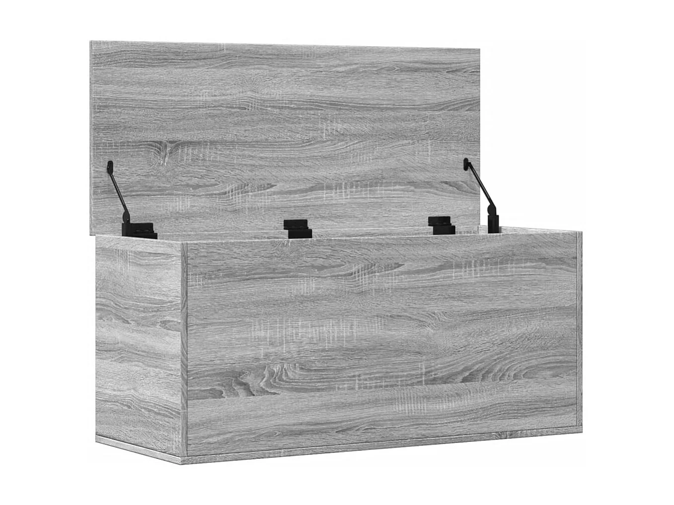 Caixa de arrumação 100x42x46 cm derivados madeira cinza sonoma