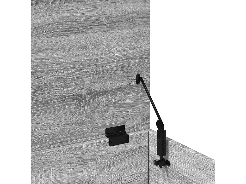 Caixa de arrumação 100x42x46 cm derivados madeira cinza sonoma