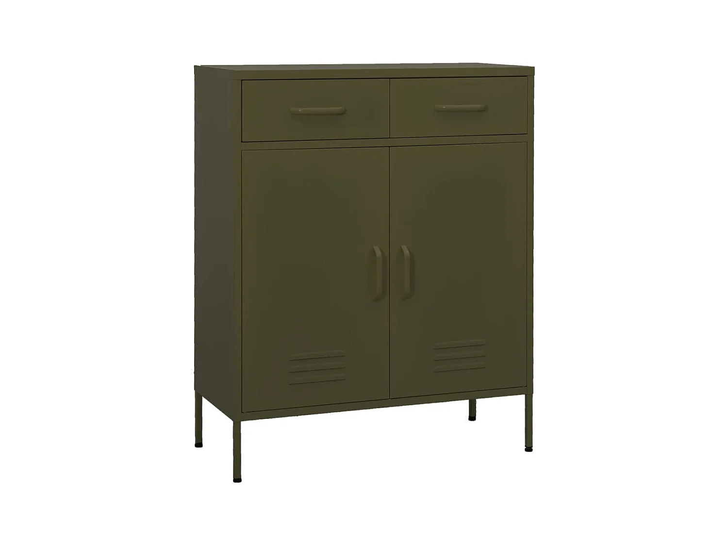 Lagerschrank Olivgrün 80x35x101,5 cm Stahl
