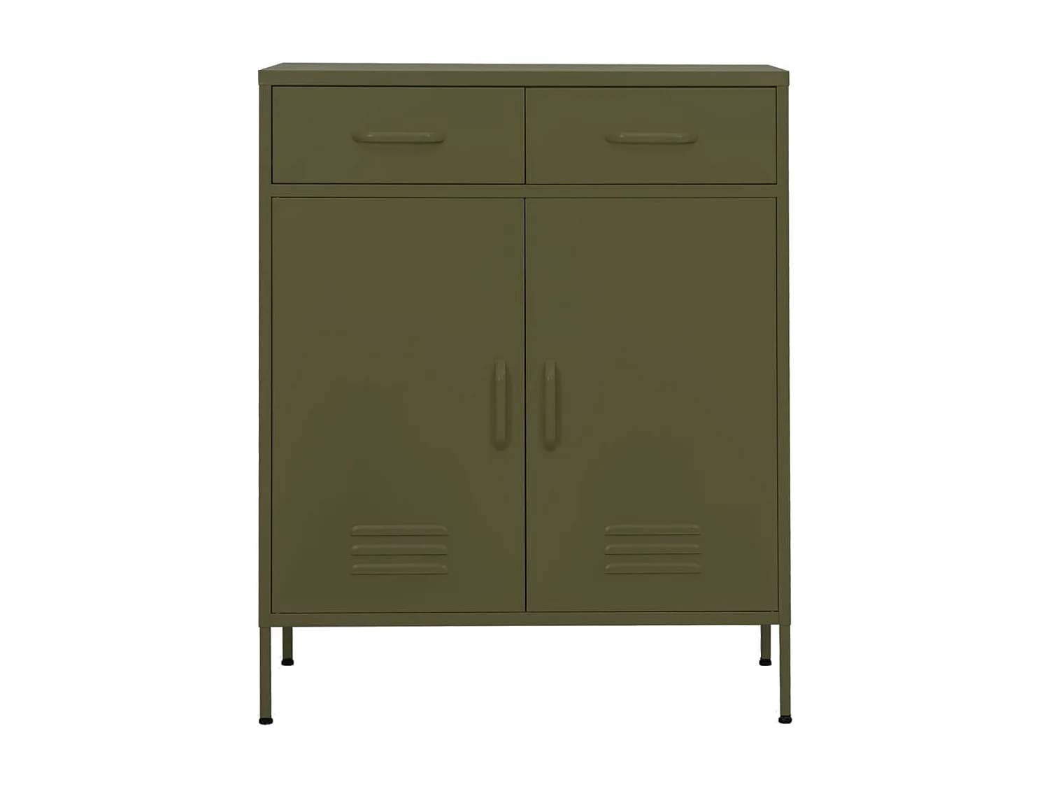Lagerschrank Olivgrün 80x35x101,5 cm Stahl