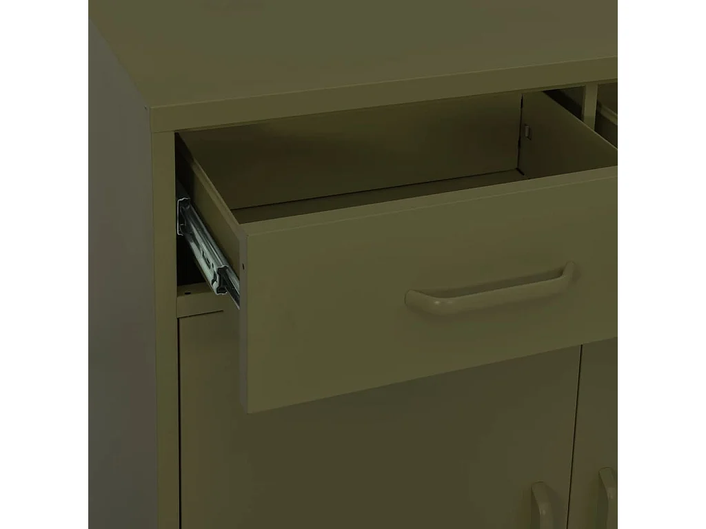 Lagerschrank Olivgrün 80x35x101,5 cm Stahl