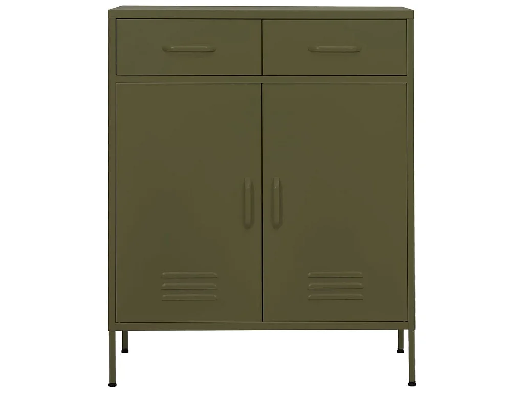 Armário de arrumação aço 80x35x101,5 cm verde-azeitona