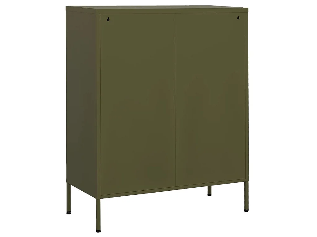 Armário de arrumação aço 80x35x101,5 cm verde-azeitona