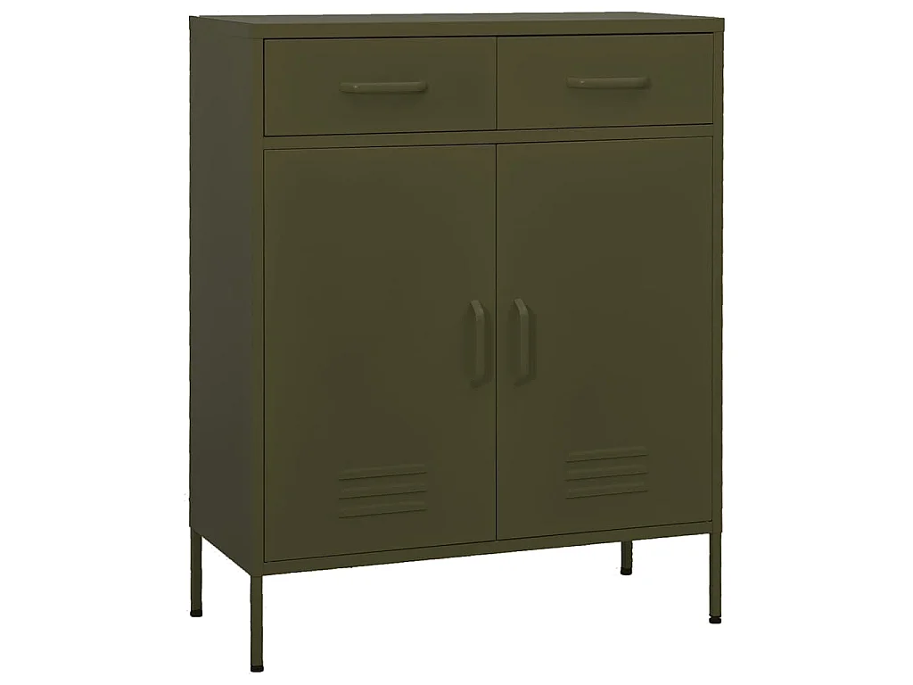 Armadietto Verde Oliva 80x35x101,5 cm in Acciaio