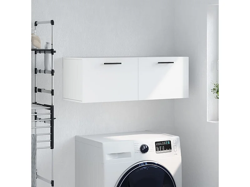 Armoire murale blanc 100x36,5x35 cm bois d'ingénierie