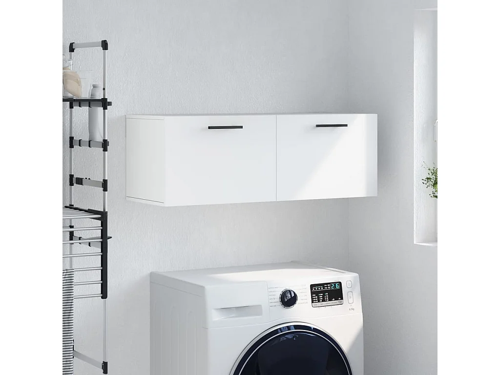 Mobile a Parete Bianco 100x36,5x35 cm in Legno Multistrato