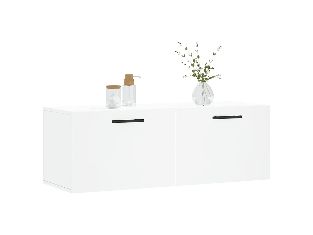 Armario de pared madera de ingeniería blanco 100x36,5x35 cm