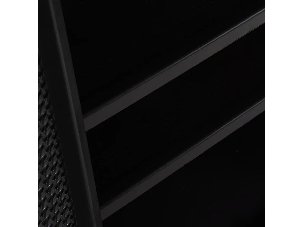 Armario de almacenaje de jardín PP ratán negro 65x45x88 cm