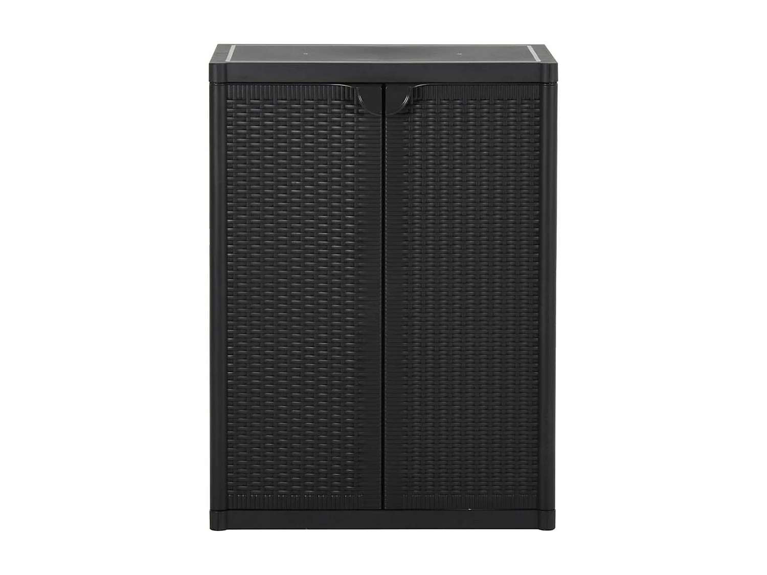 Armoire de rangement de jardin Noir 65x45x88 cm PP Rotin