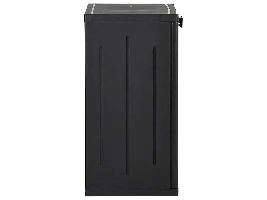Armoire de rangement de jardin Noir 65x45x88 cm PP Rotin