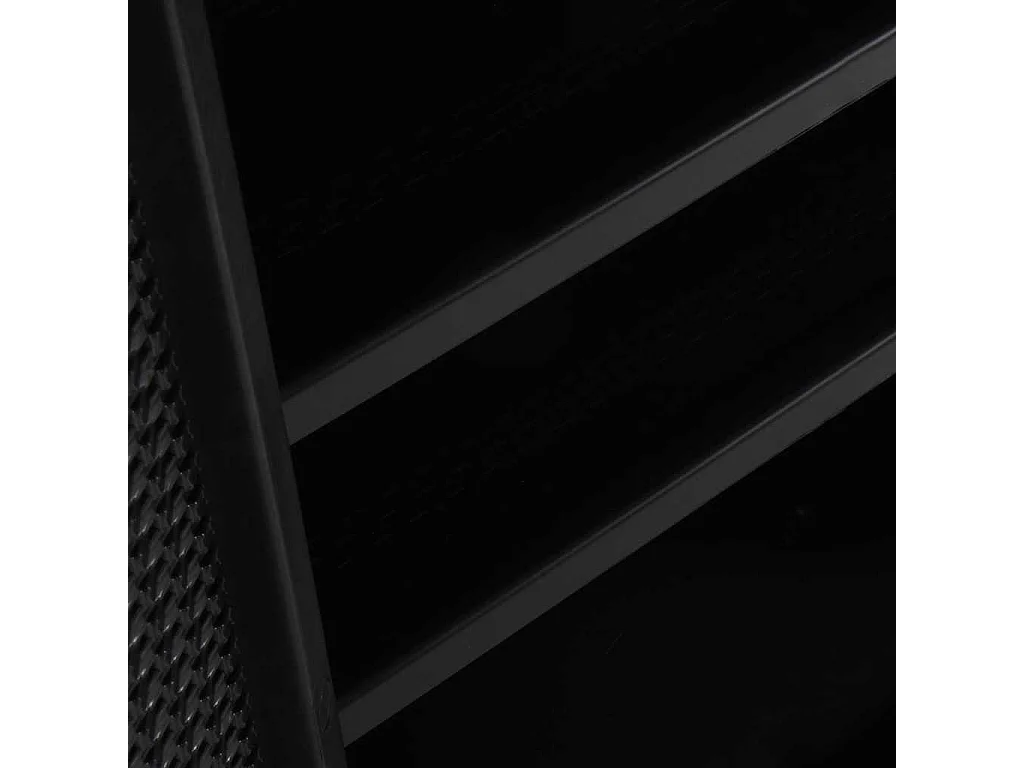 Armoire de rangement de jardin Noir 65x45x88 cm PP Rotin