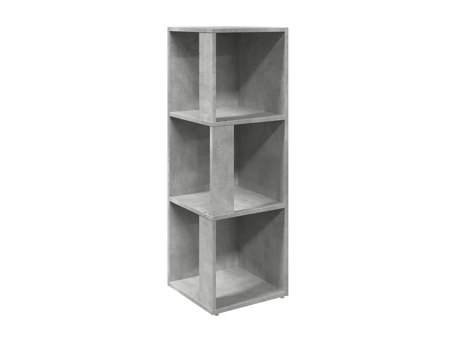 Eckregal Betongrau 33x33x100 cm Holzwerkstoff