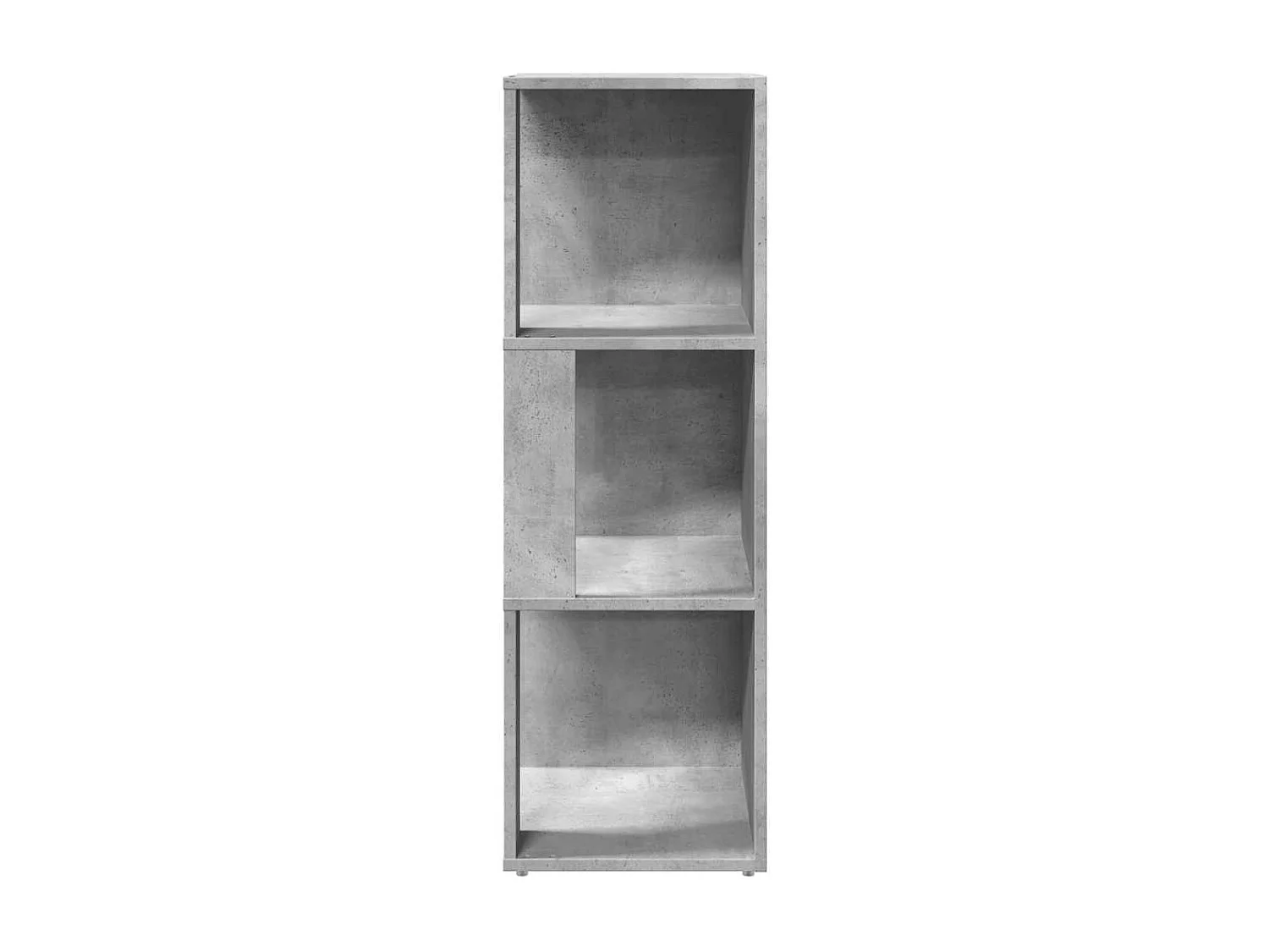 Eckregal Betongrau 33x33x100 cm Holzwerkstoff