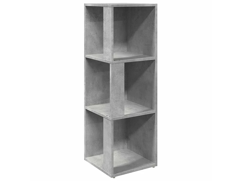 Mueble de esquina madera ingeniería gris hormigón 33x33x100 cm
