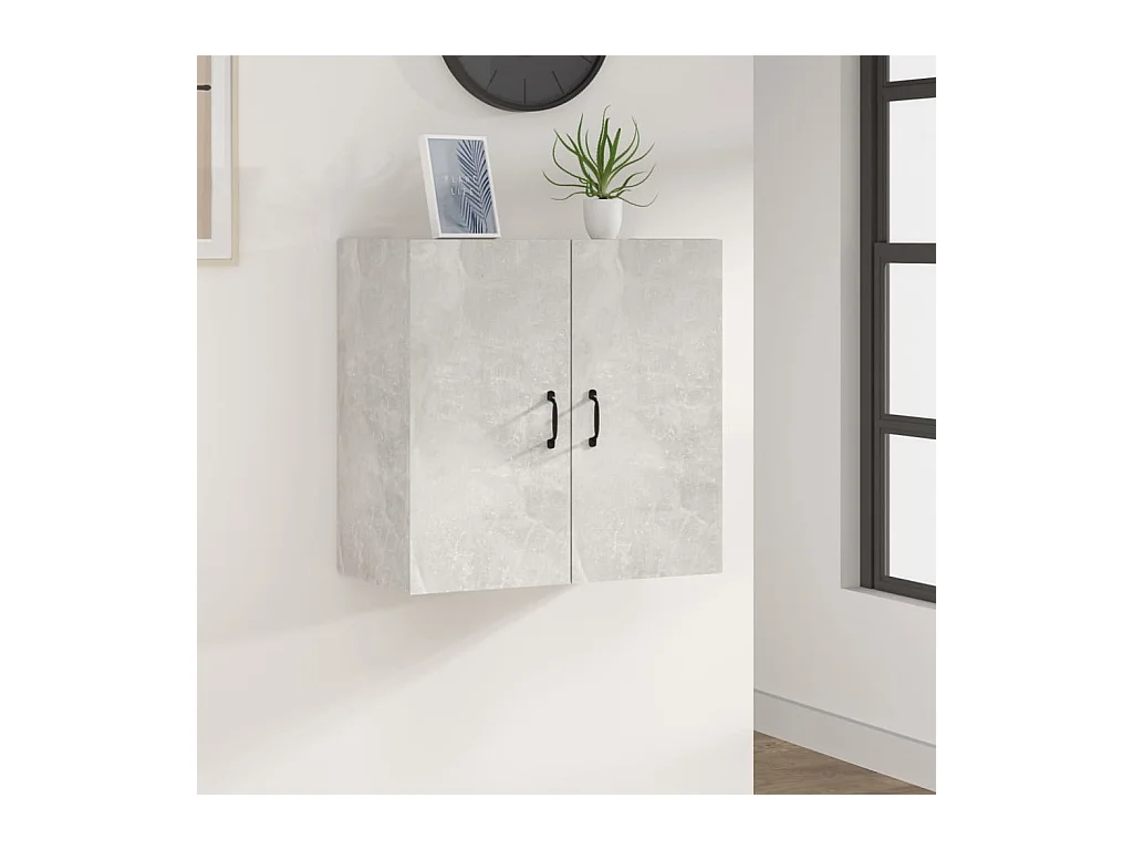 Armoire murale Gris béton 60x31x60 cm Bois d'ingénierie