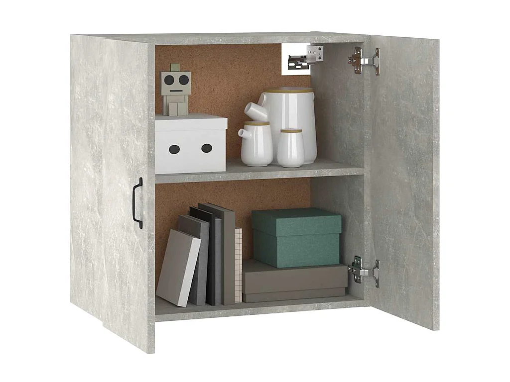 Armoire murale Gris béton 60x31x60 cm Bois d'ingénierie