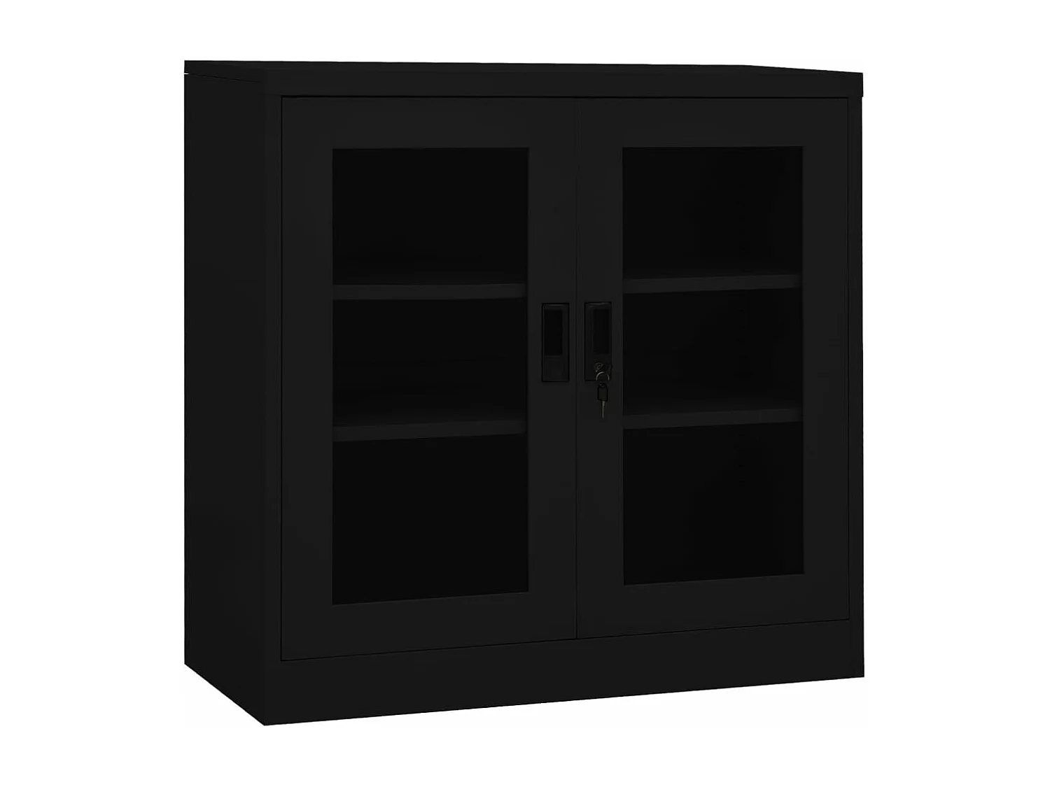 Büroschrank Schwarz 90x40x90 cm Stahl
