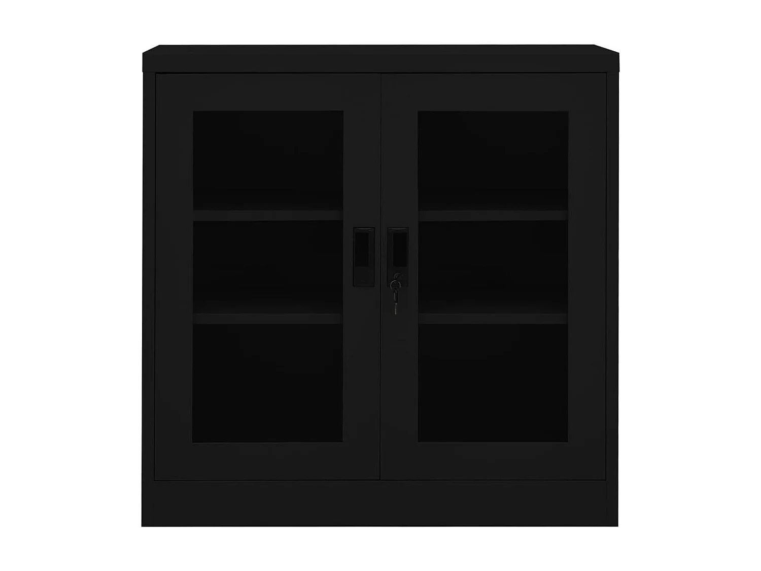 Büroschrank Schwarz 90x40x90 cm Stahl