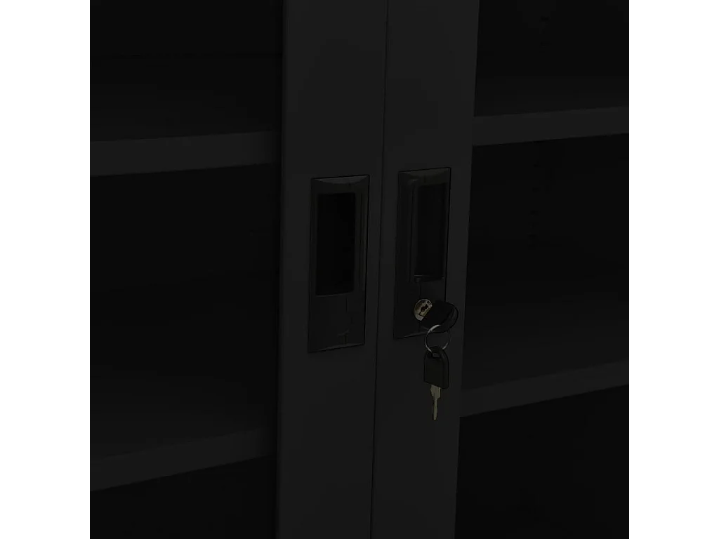 Büroschrank Schwarz 90x40x90 cm Stahl