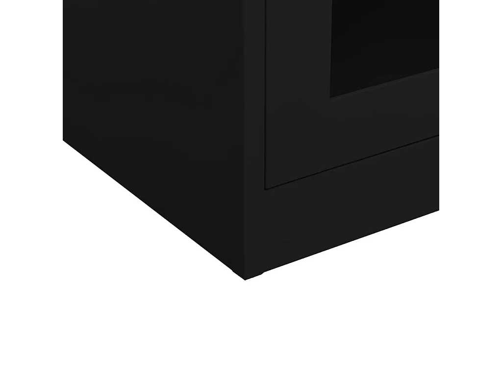 Büroschrank Schwarz 90x40x90 cm Stahl