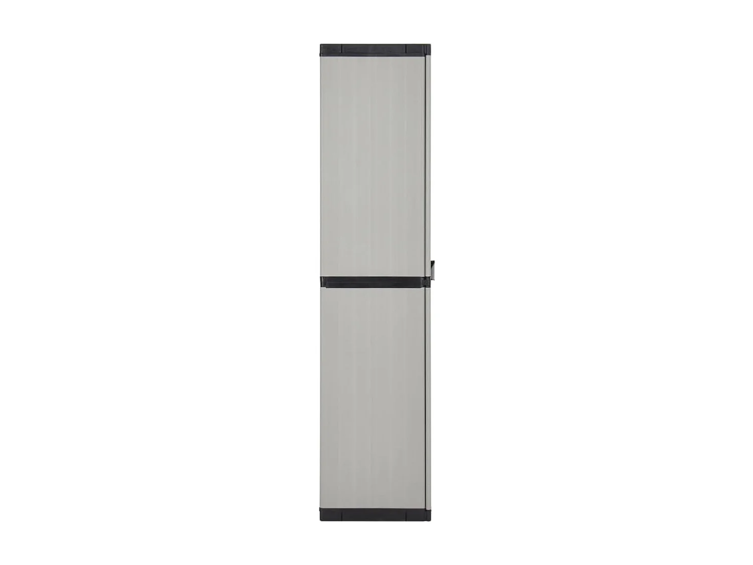 Garten-Lagerschrank mit 3 Böden Grau & Schwarz 68x40x168 cm
